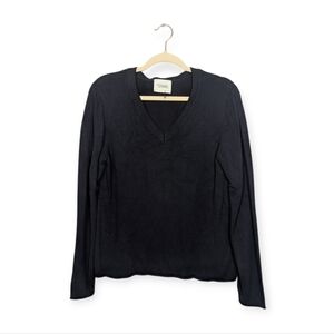 Stitches & Stripes Navy Blue V-Neck Lightweight Knit Sweater Pullover Size L